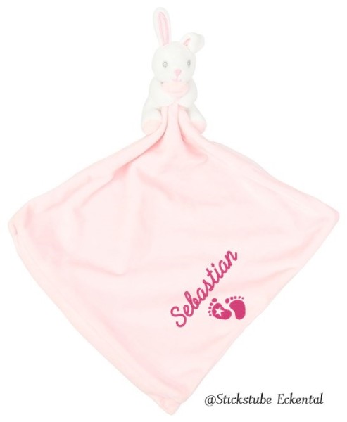 Schnuffeltuch Hase mit Schreibschrift